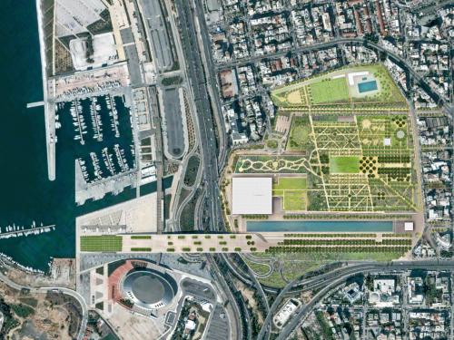 Bird's eye view of a green roof